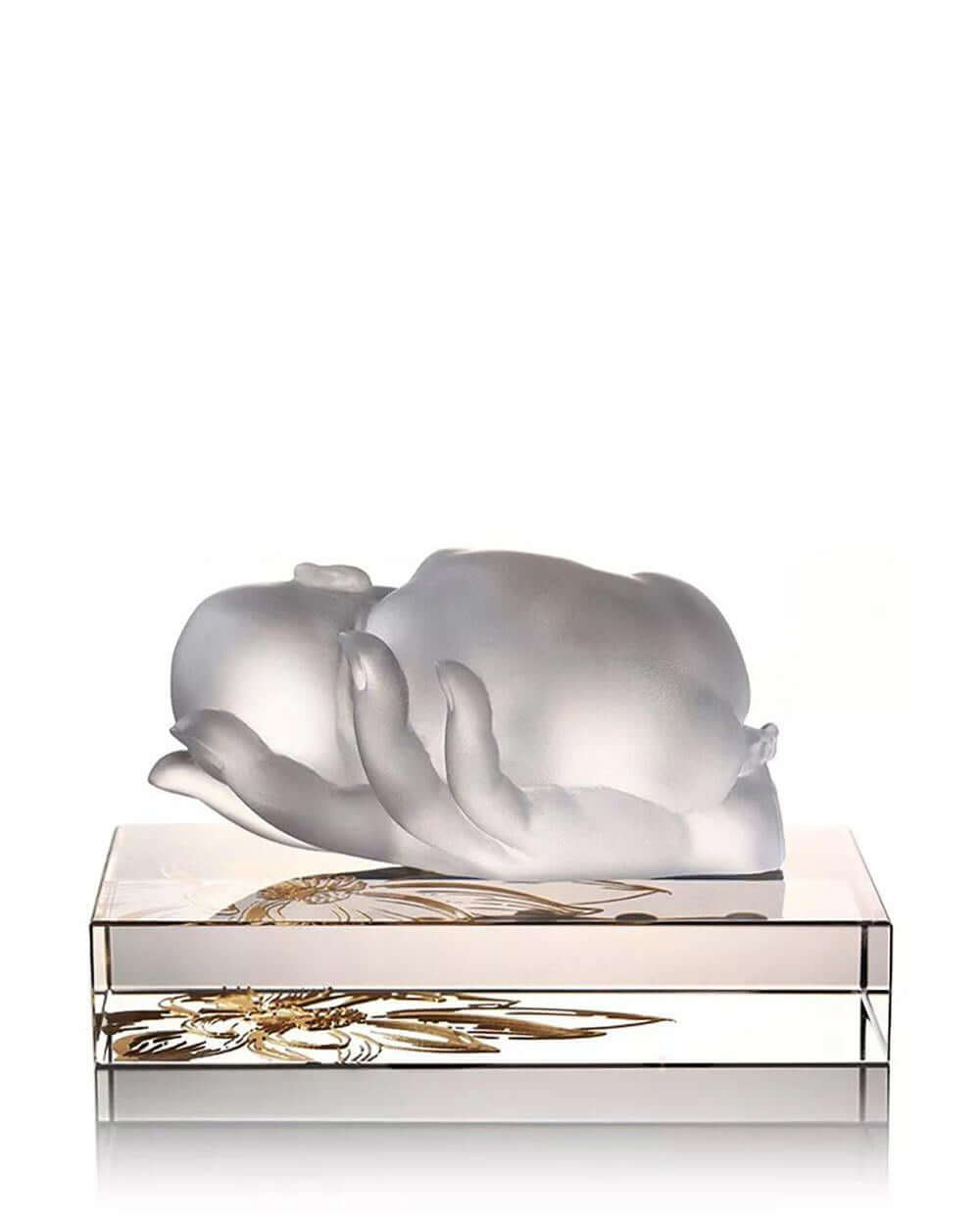 LIULI Crystal Art Crystal Baby Doll with Display Base, "A Great Wish" (Special Edition)