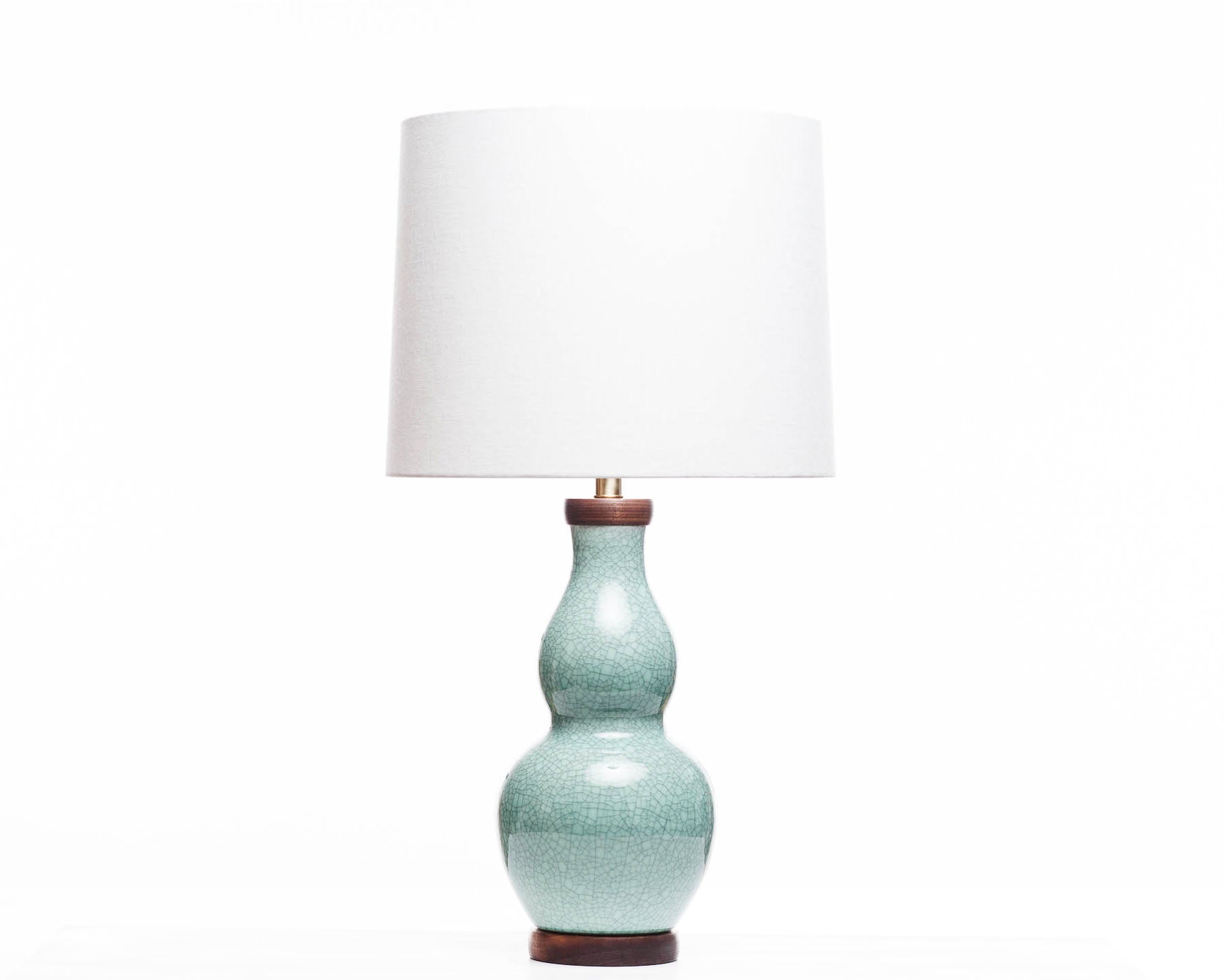 Lawrence & Scott Scarlett Porcelain Table Lamp in Aqua Crackle (Sample)