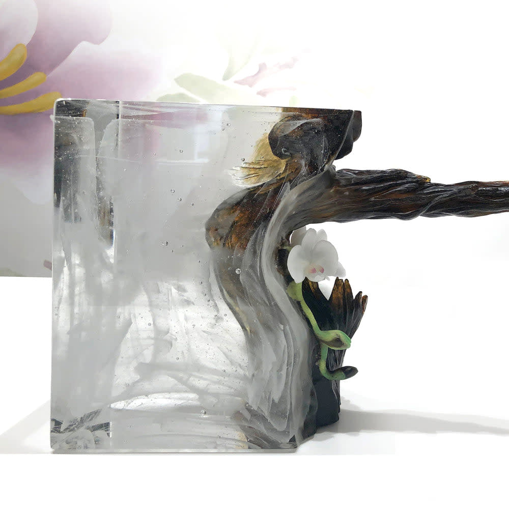 LIULI Crystal Art Crystal Mountain, The Power of Ascension-Yushan Juniper