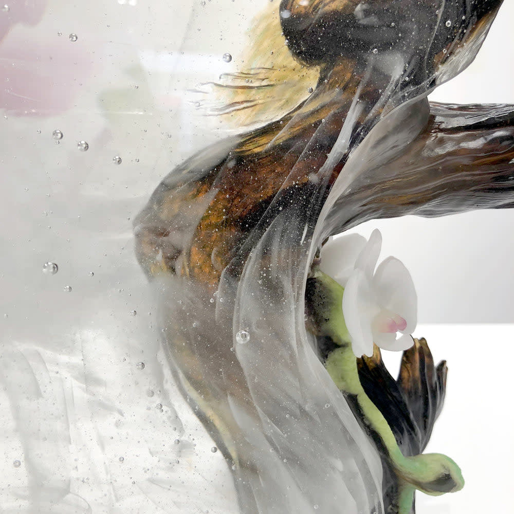 LIULI Crystal Art Crystal Mountain, The Power of Ascension-Yushan Juniper