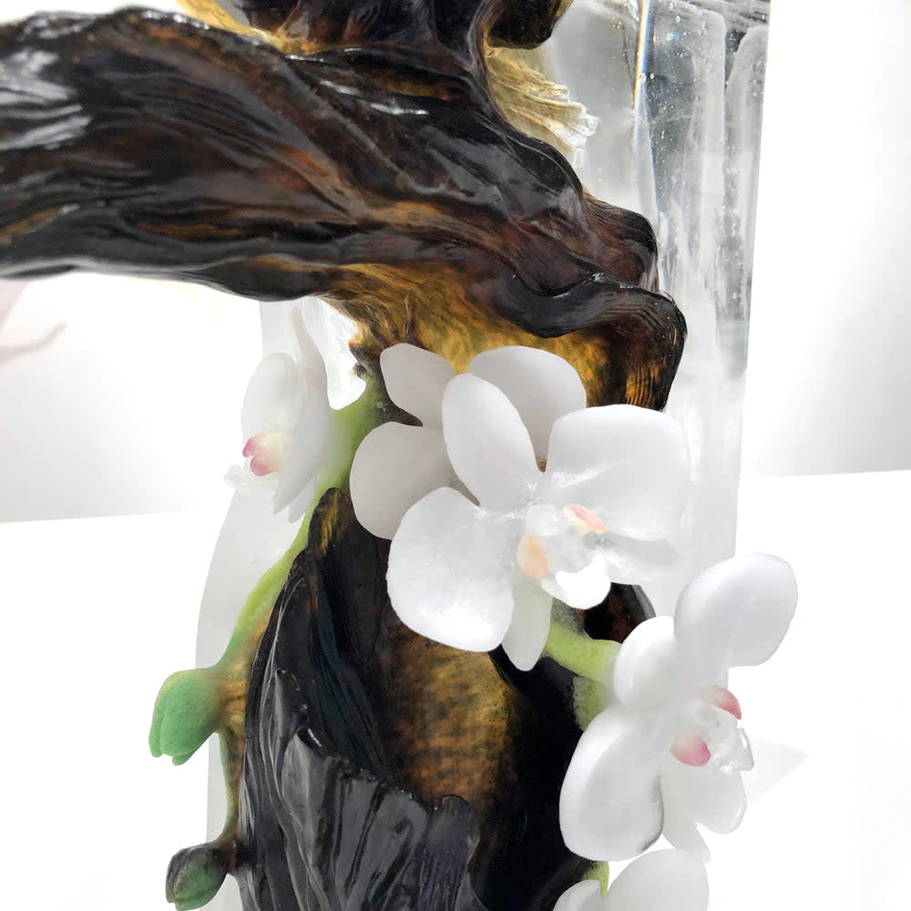 LIULI Crystal Art Crystal Mountain, The Power of Ascension-Yushan Juniper