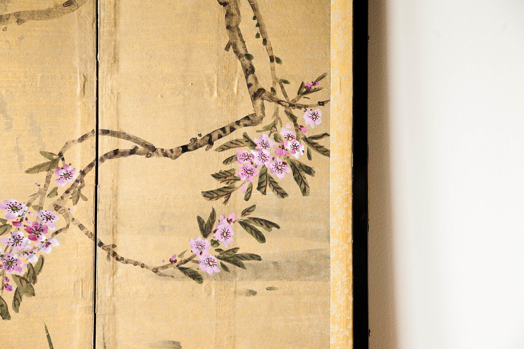 Lawrence & Scott Cherry Blossom & Koi 4-Panel Screen