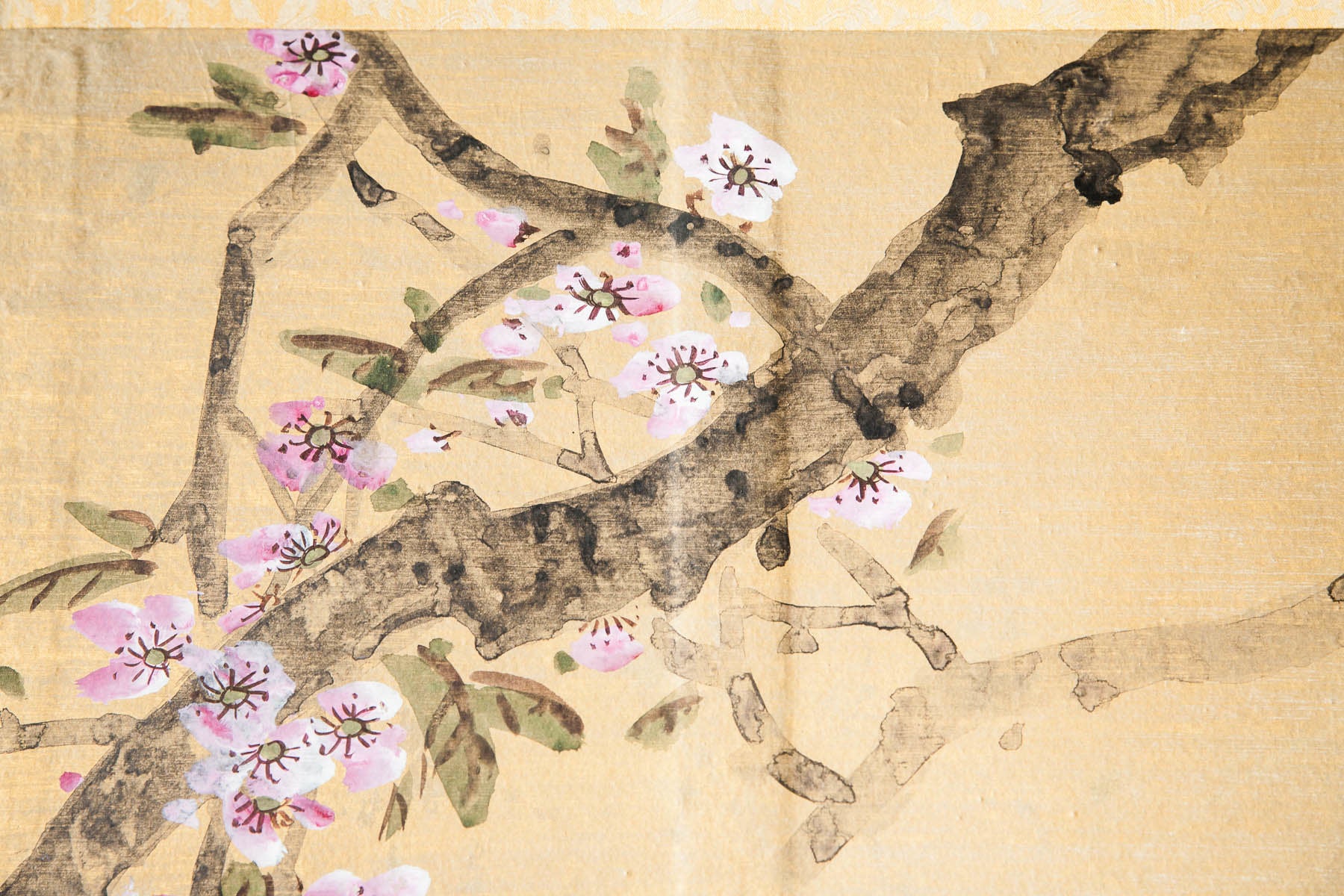 Lawrence & Scott Cherry Blossom & Koi 4-Panel Screen