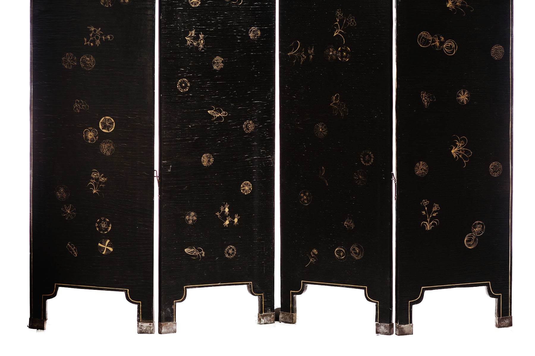 Lawrence & Scott SCREEN: ANTIQUED CRACKLE LACQUER PANELS 16''x73''x4panels