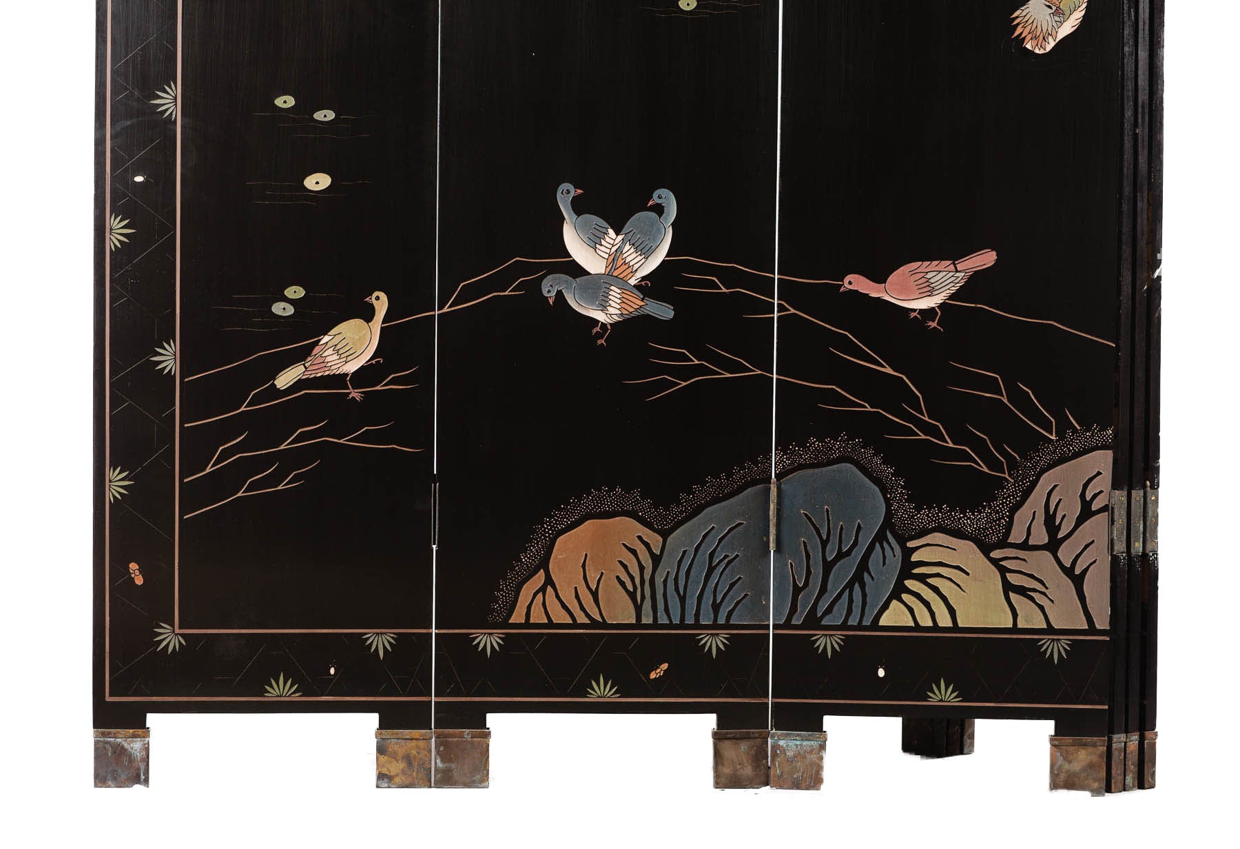 SOLD Phoenix Double-Sided Coromandel Screen 16'' x 84'' x 6 panels