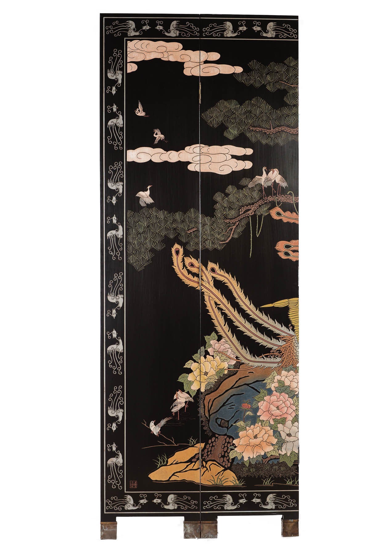 SOLD Phoenix Double-Sided Coromandel Screen 16'' x 84'' x 6 panels