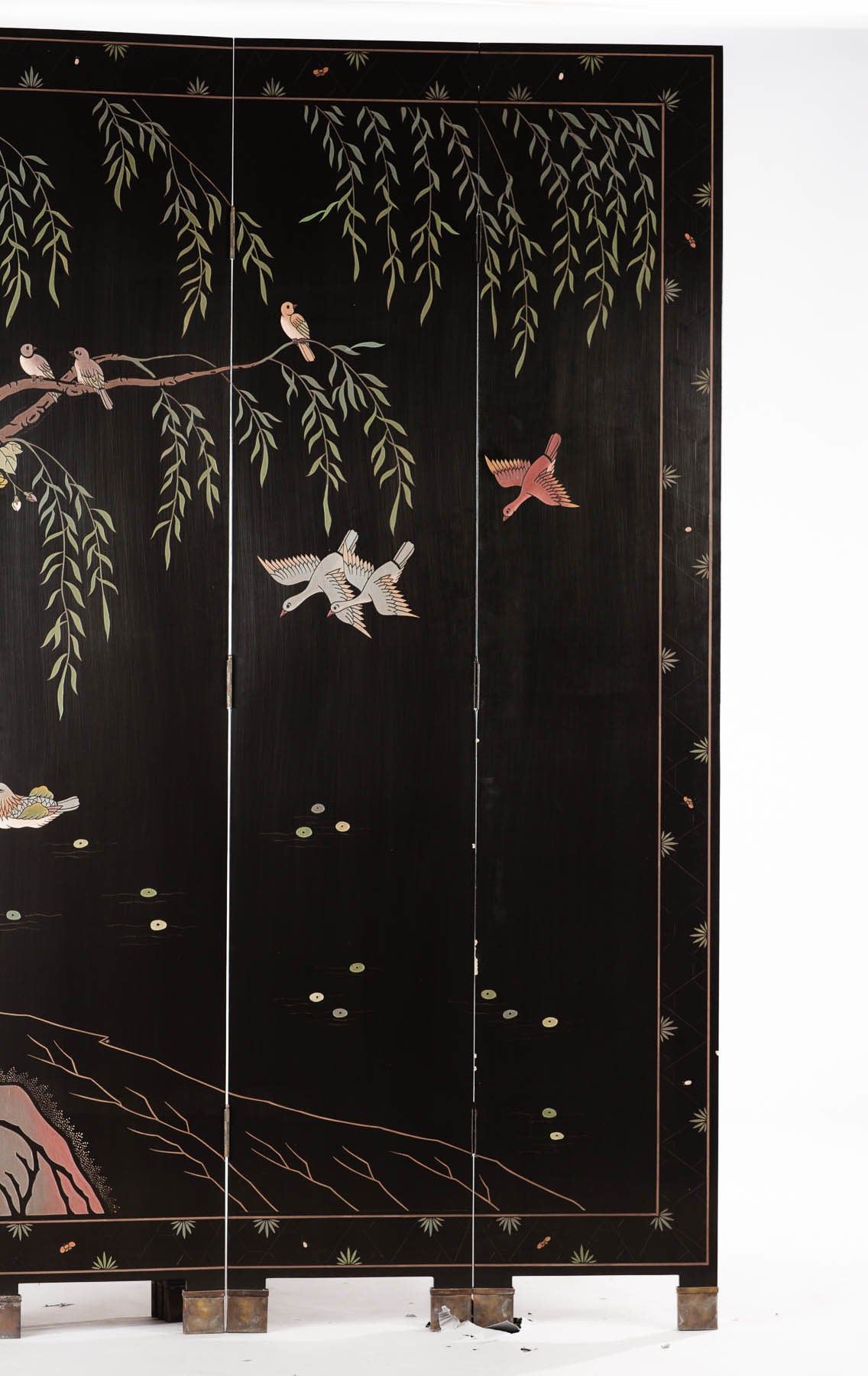 SOLD Phoenix Double-Sided Coromandel Screen 16'' x 84'' x 6 panels