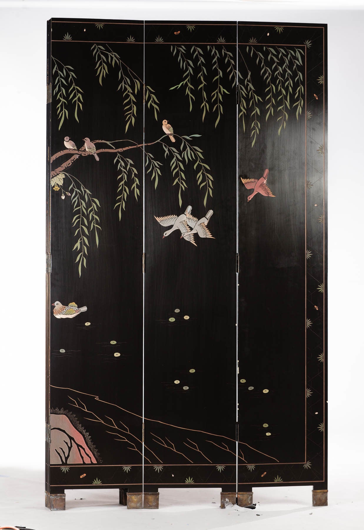 SOLD Phoenix Double-Sided Coromandel Screen 16'' x 84'' x 6 panels