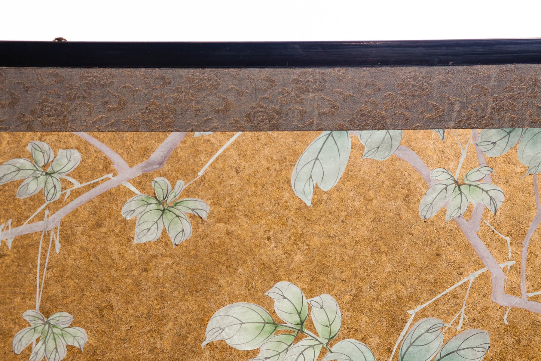 Japanese Rinpa-Style Custom "Flowers and Birds" Chinoiserie 4-Panel Screen