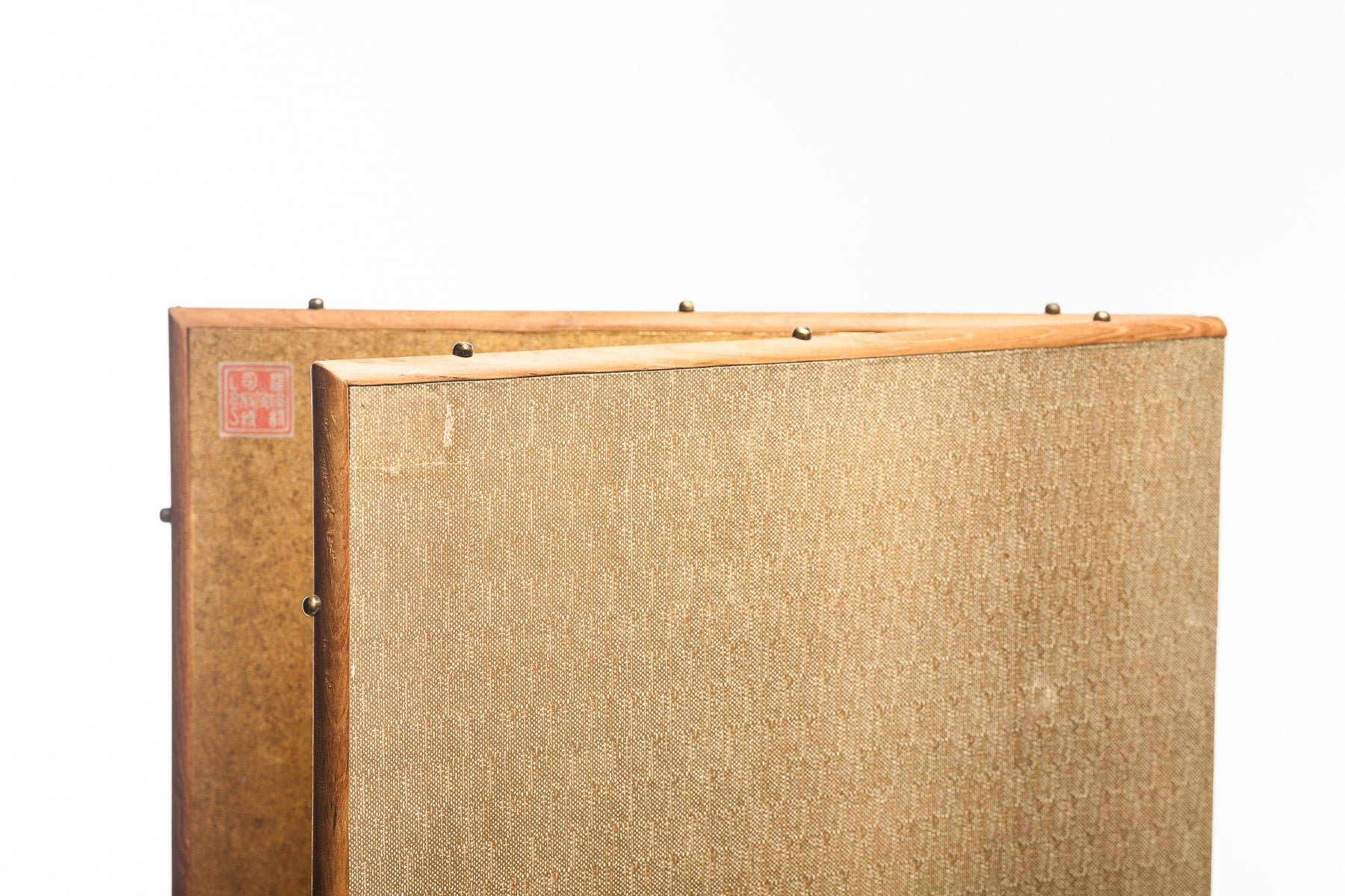 Lawrence & Scott SCREEN:''IVY&FANS'' on gold foil 18'' x 46'' x 2 panels