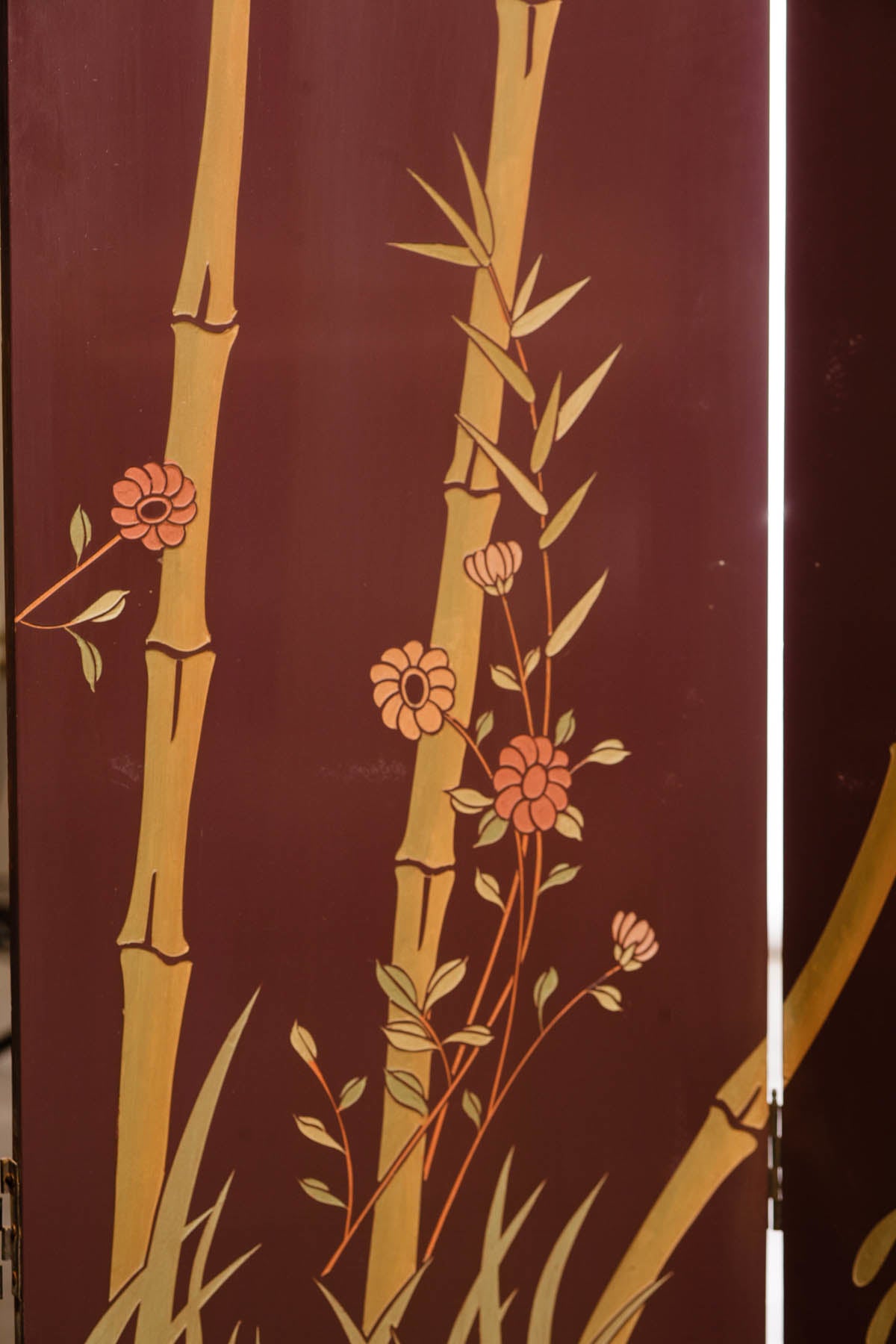 Lawrence & Scott Plum 6-Panel Double-Sided Coromandel Screen