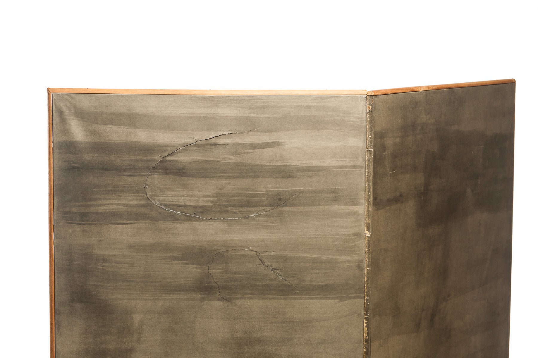 Lawrence & Scott Sung Tze-Chin Chinese "Magpies in Flight" Two-Panel Screen Silk Hanging Screen 24" W x 48" H