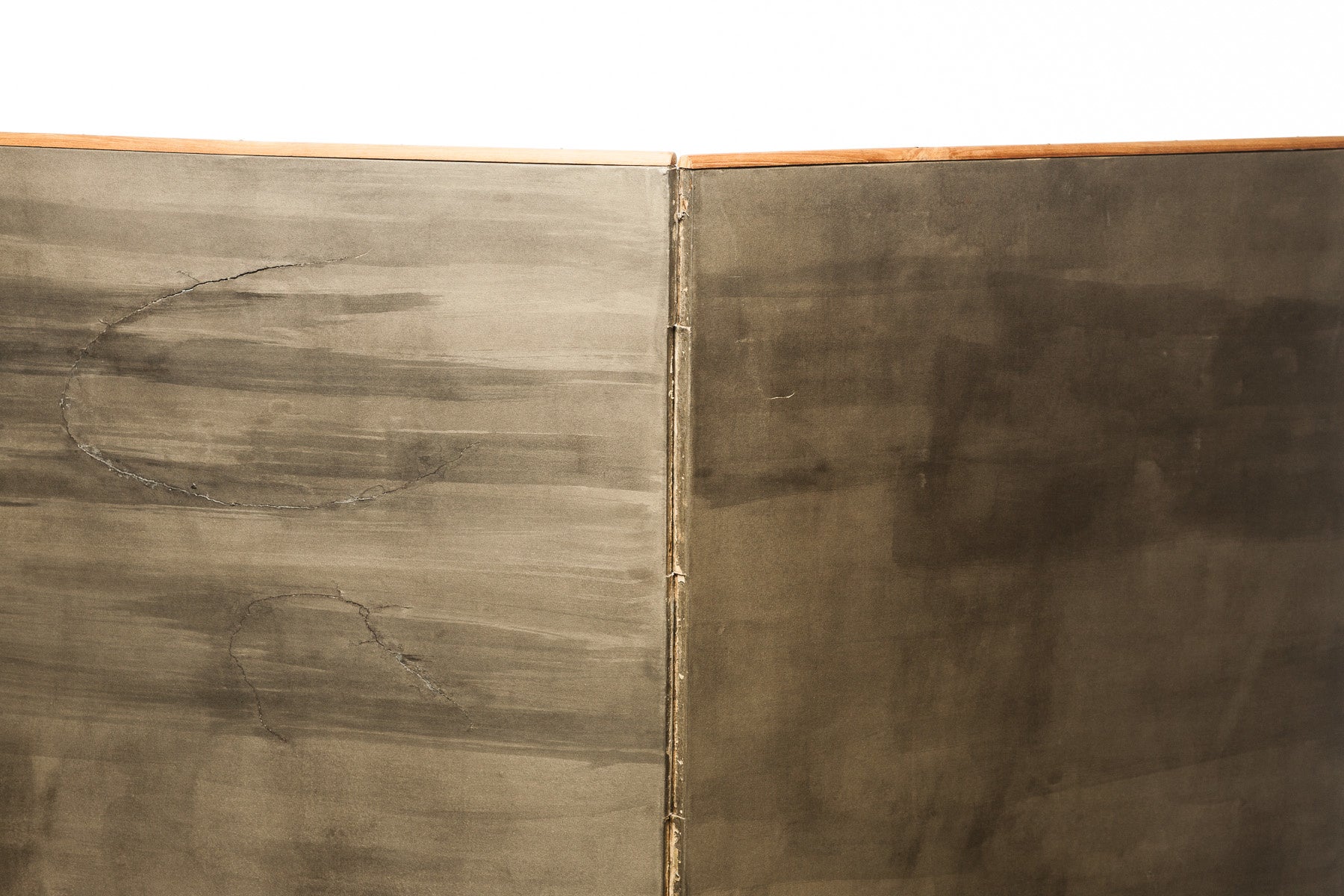 Lawrence & Scott Sung Tze-Chin Chinese "Magpies in Flight" Two-Panel Screen Silk Hanging Screen 24" W x 48" H