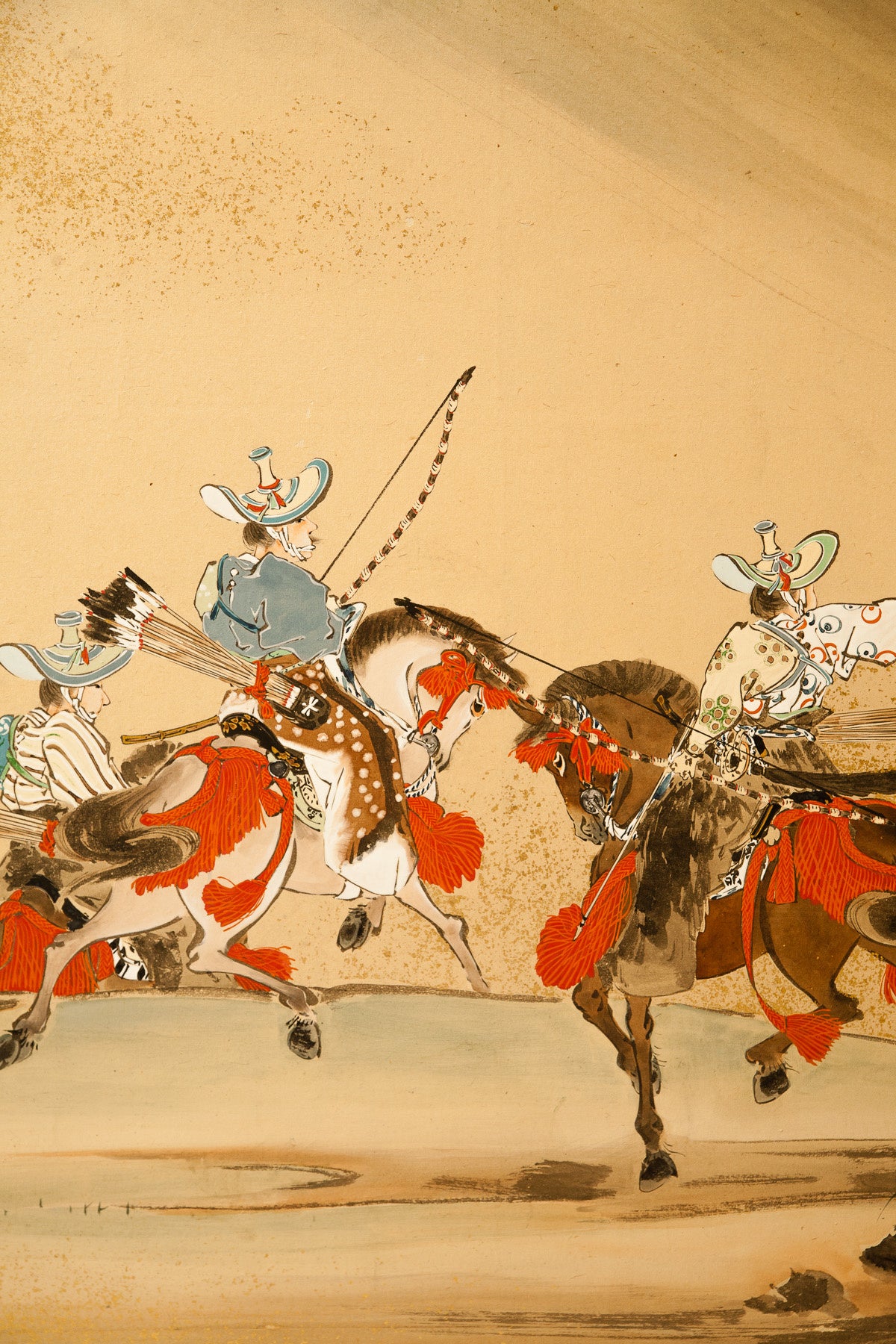 SOLD "Samurai Hunting" Scene 6-Panel Screen