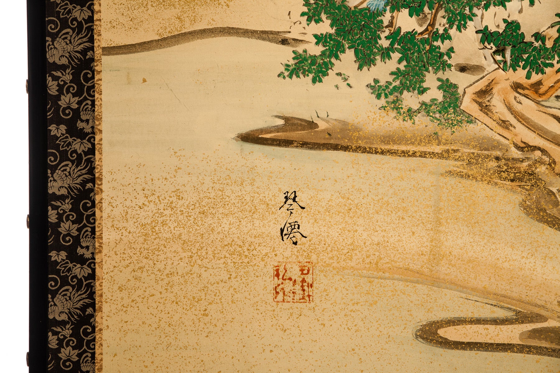 SOLD "Samurai Hunting" Scene 6-Panel Screen