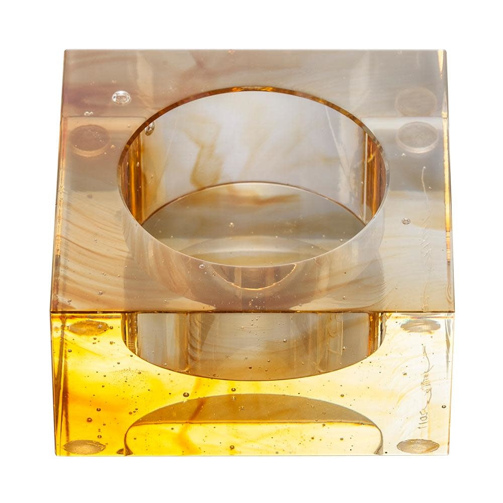 LIULI Crystal Art Crystal Small Votive Tea Light Candle Holder