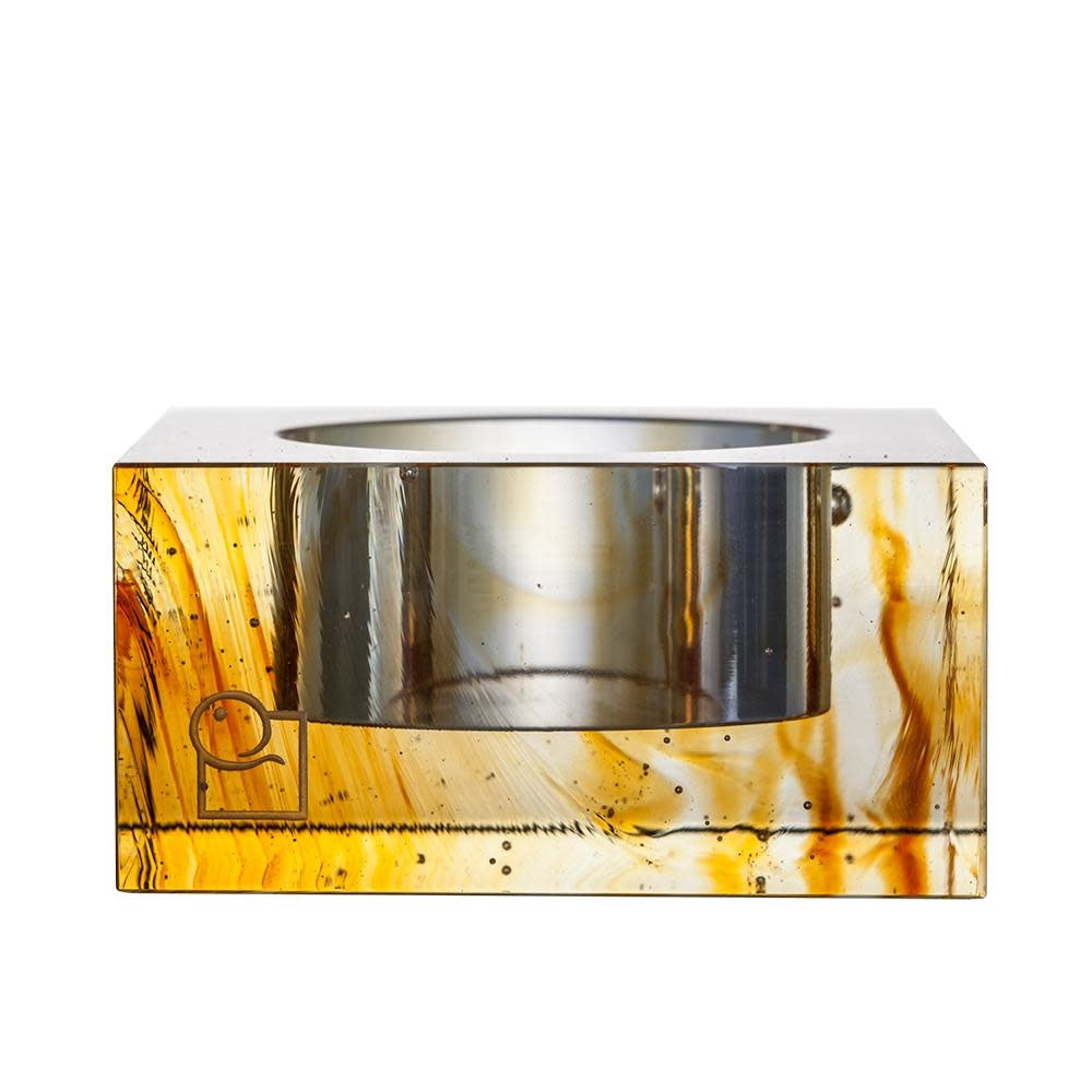 LIULI Crystal Art Crystal Small Votive Tea Light Candle Holder