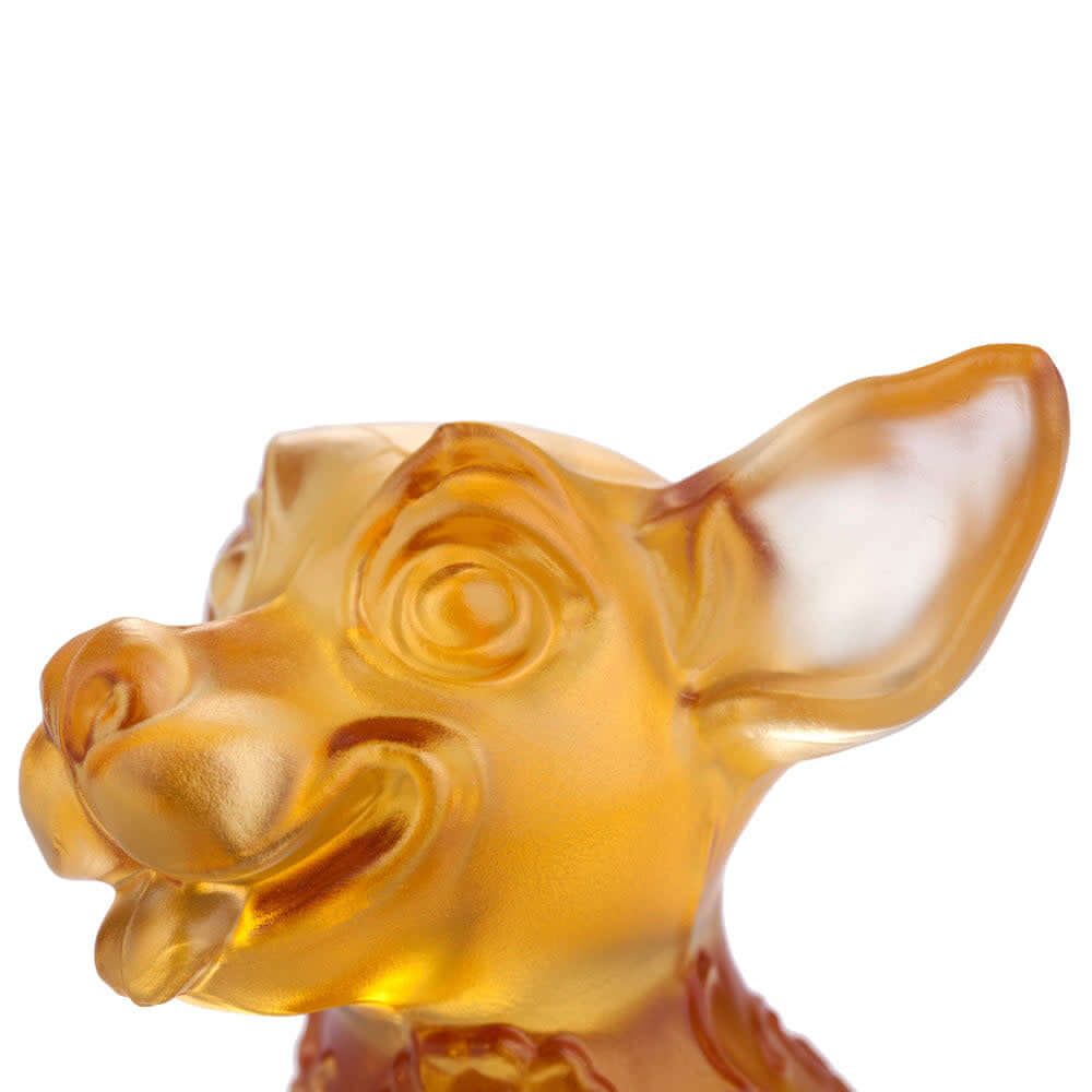 LIULI Crystal Art Crystal Dog, "What’s That I Hear"
