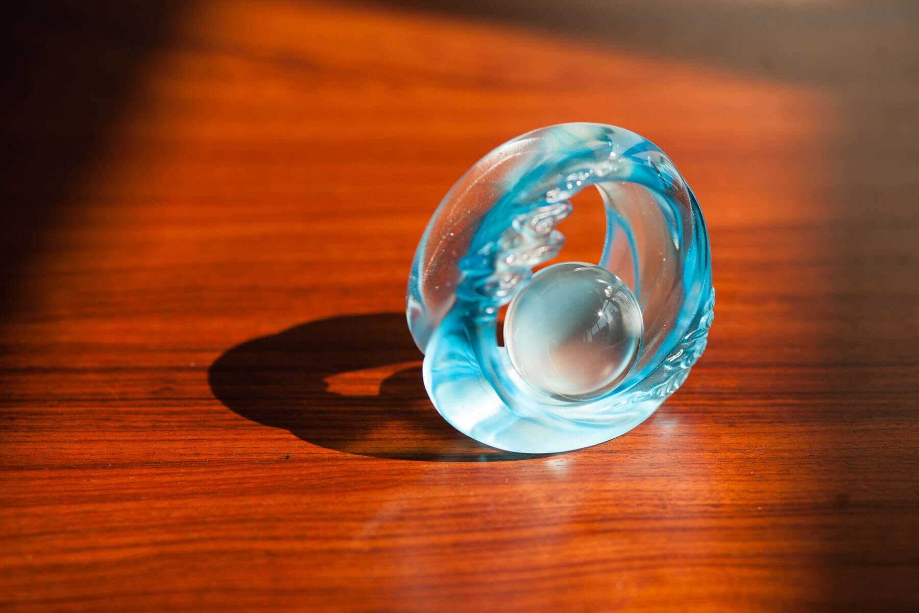 LIULI Crystal Art Crystal Abstract Cloud Feng Shui Desk Sculpture