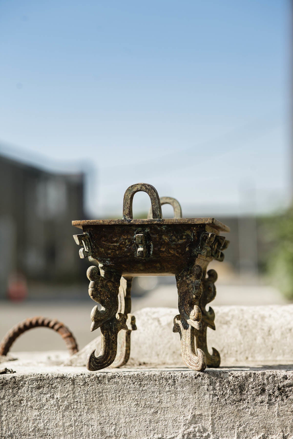 Verdigris Bronze Incense Burner