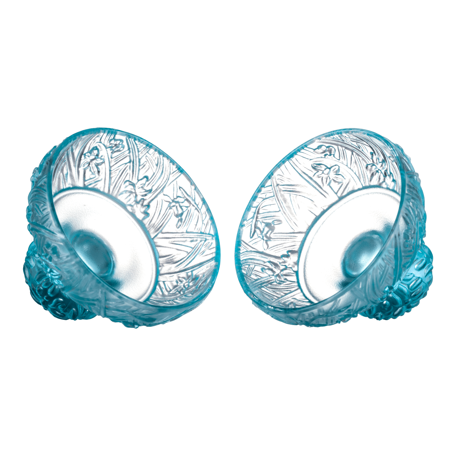 LIULI Crystal Art "Virtuous Orchid" (A Drink to Virtue) - Sake Glass, Shot Glass (Set of 2)