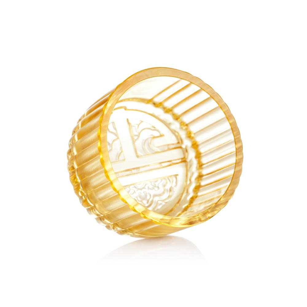 LIULI Crystal Art Crystal Sake Glasses, Shot Glasses, "Auspicious Moon"