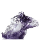 LIULI Crystal Art Crystal "An Easy Heart-What Did You Say? My Ears are Open" Buddha Figurine in Clear Violet