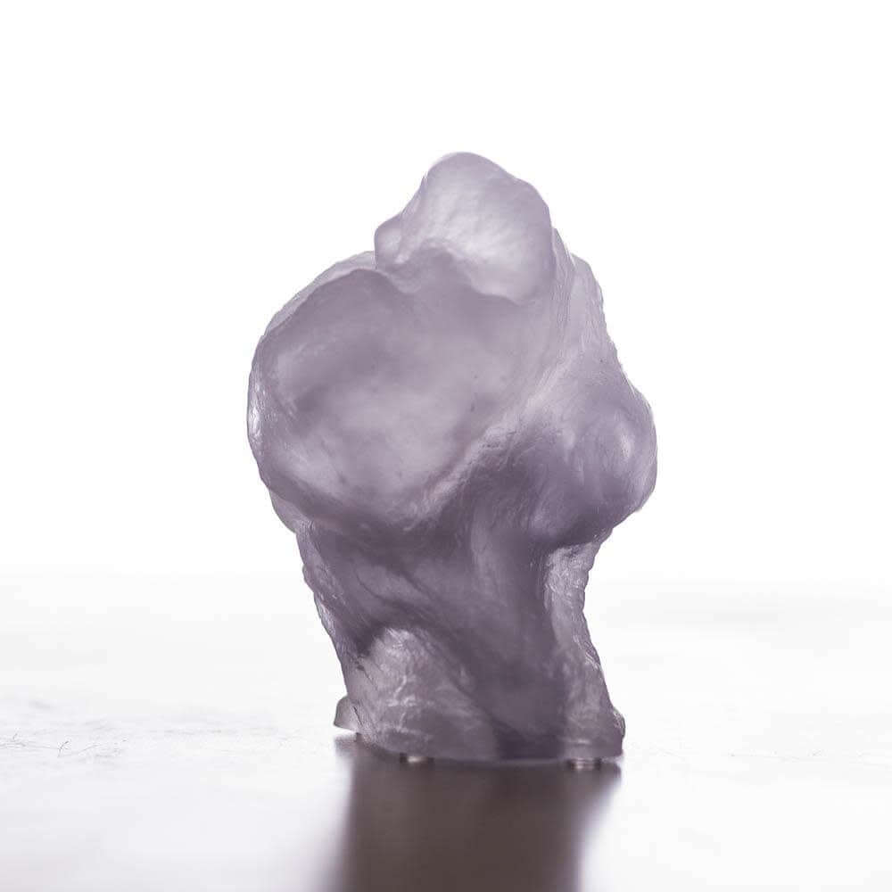 LIULI Crystal Art Crystal Buddha, Matreiya, Happy Buddha, Great Joy-All Encompassing, Purple Powder *Showroom Sample*