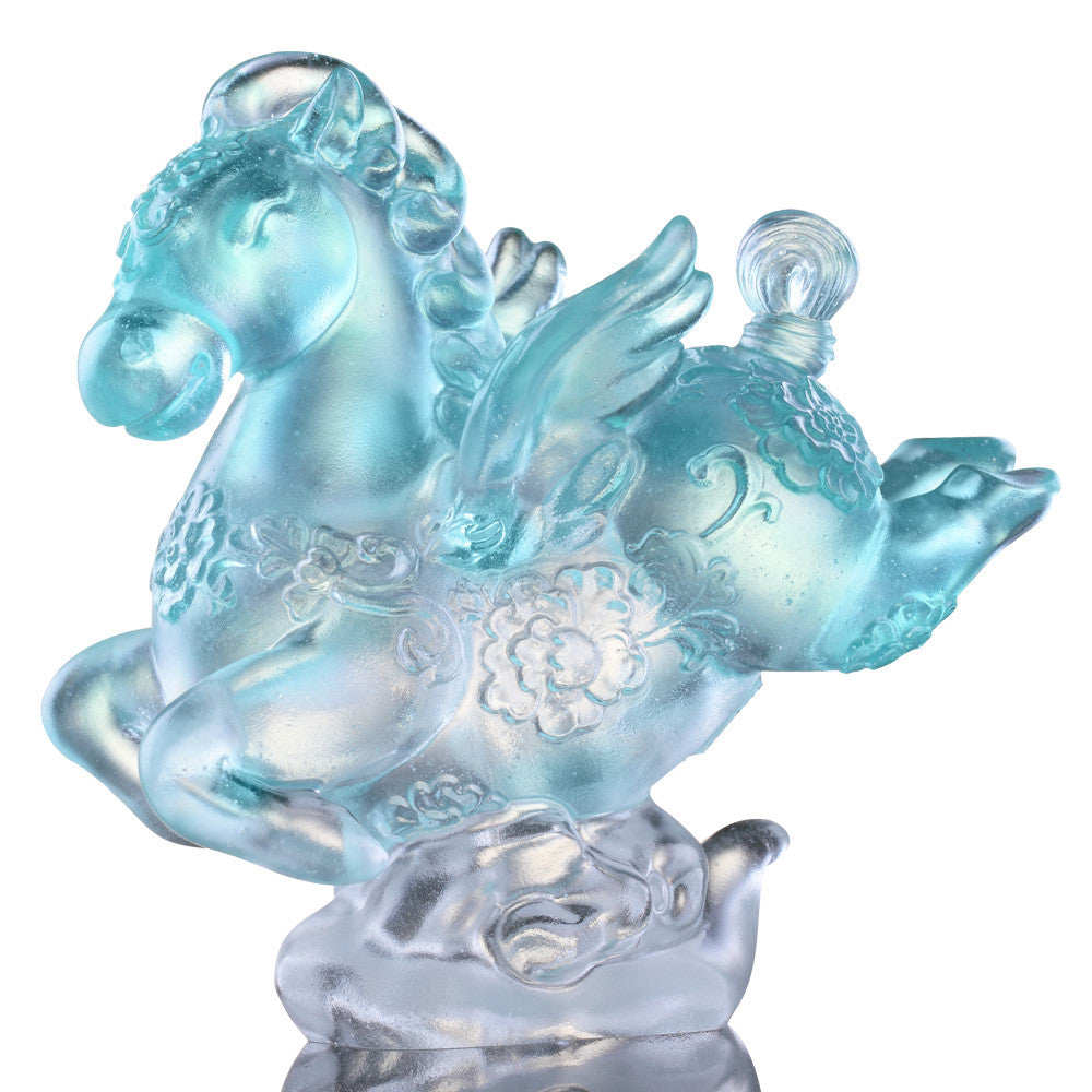 Crystal Miniature Horse Figurine, "Little Young Pegasus"