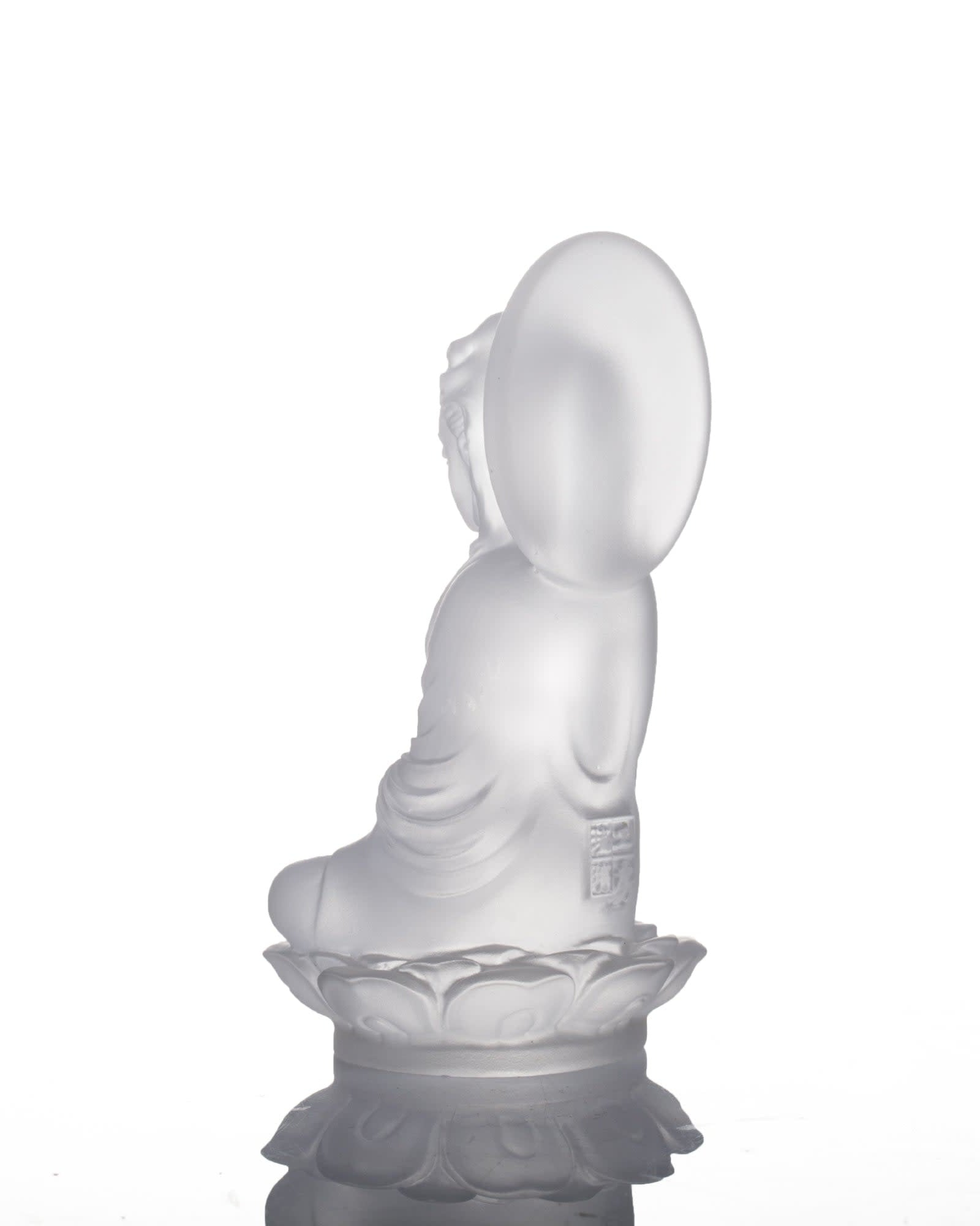 LIULI Crystal Art Crystal Guanyin Sculpture, "Accompanied By Ease + A Happy Excursion Set"