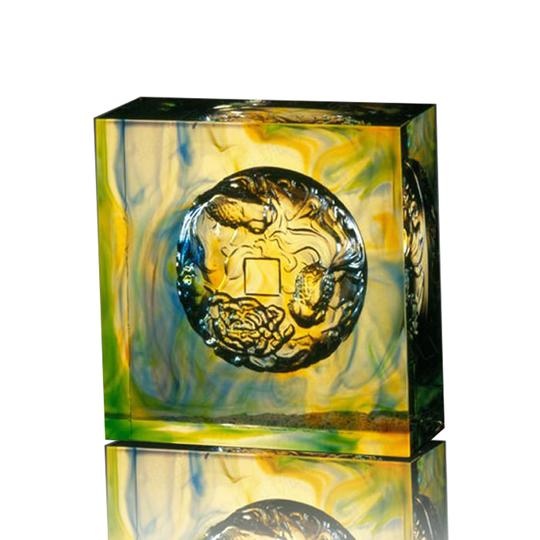 LIULI Crystal Art Crystal Goldfish Paperweight, Prosperity Abound, Mixed Colors
