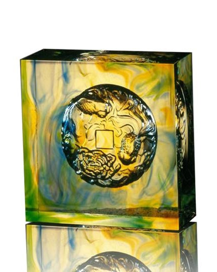 LIULI Crystal Art Crystal Goldfish Paperweight, Prosperity Abound, Mixed Colors