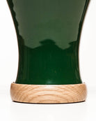 Gabrielle Table Lamp in Racing Green with White Oak Base