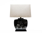 Galen Brass Meditation Table Lamp with Fall Leaves Applique