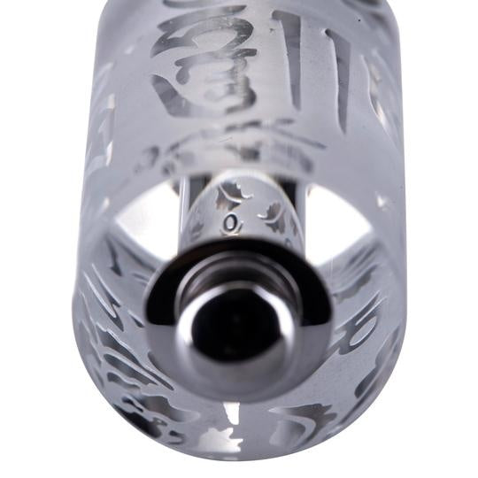 LIULI Crystal Art Crystal Prayer Wheel Pendant Necklace, Eternal Cycle of Compassion in Powder White