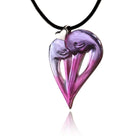 LIULI Crystal Art Crystal "I Do, As Do You" Pendant Necklace, A Symbol of Everlasting Love, in Violet & Red