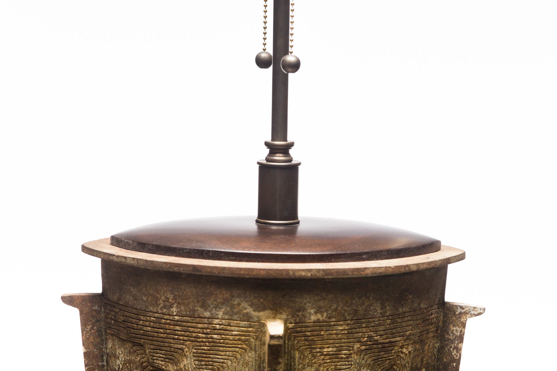 Lawrence & Scott Eclipse Verdigris Bronze Table Lamp