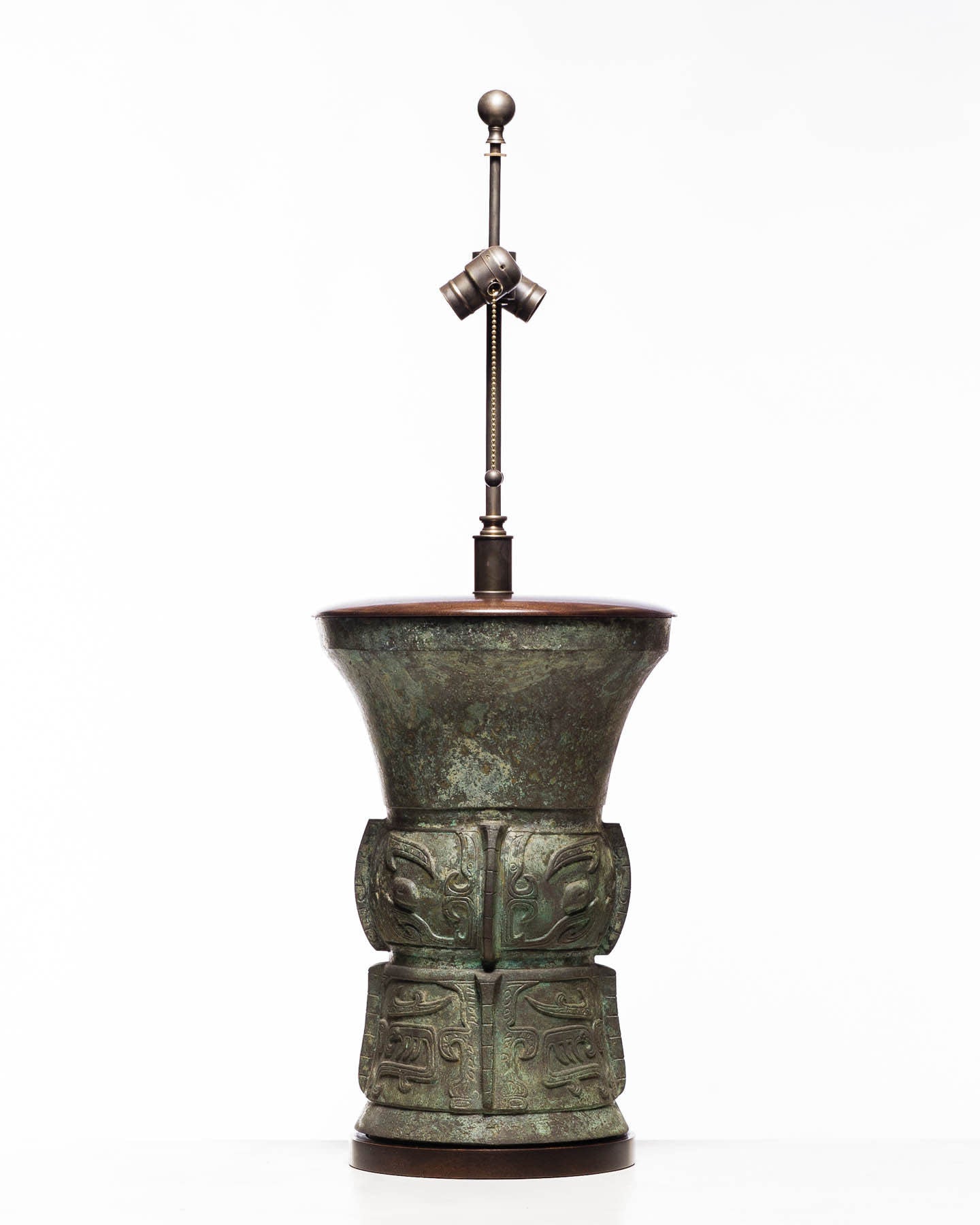 Lawrence & Scott Theon Verdigris Bronze Table Lamp