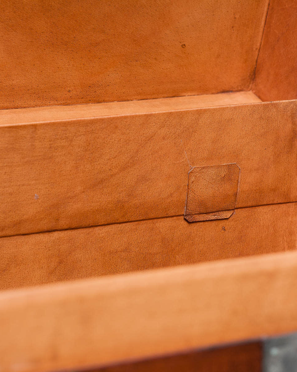 Mahogany Purity Leather Box With Full Hardware(18.5")