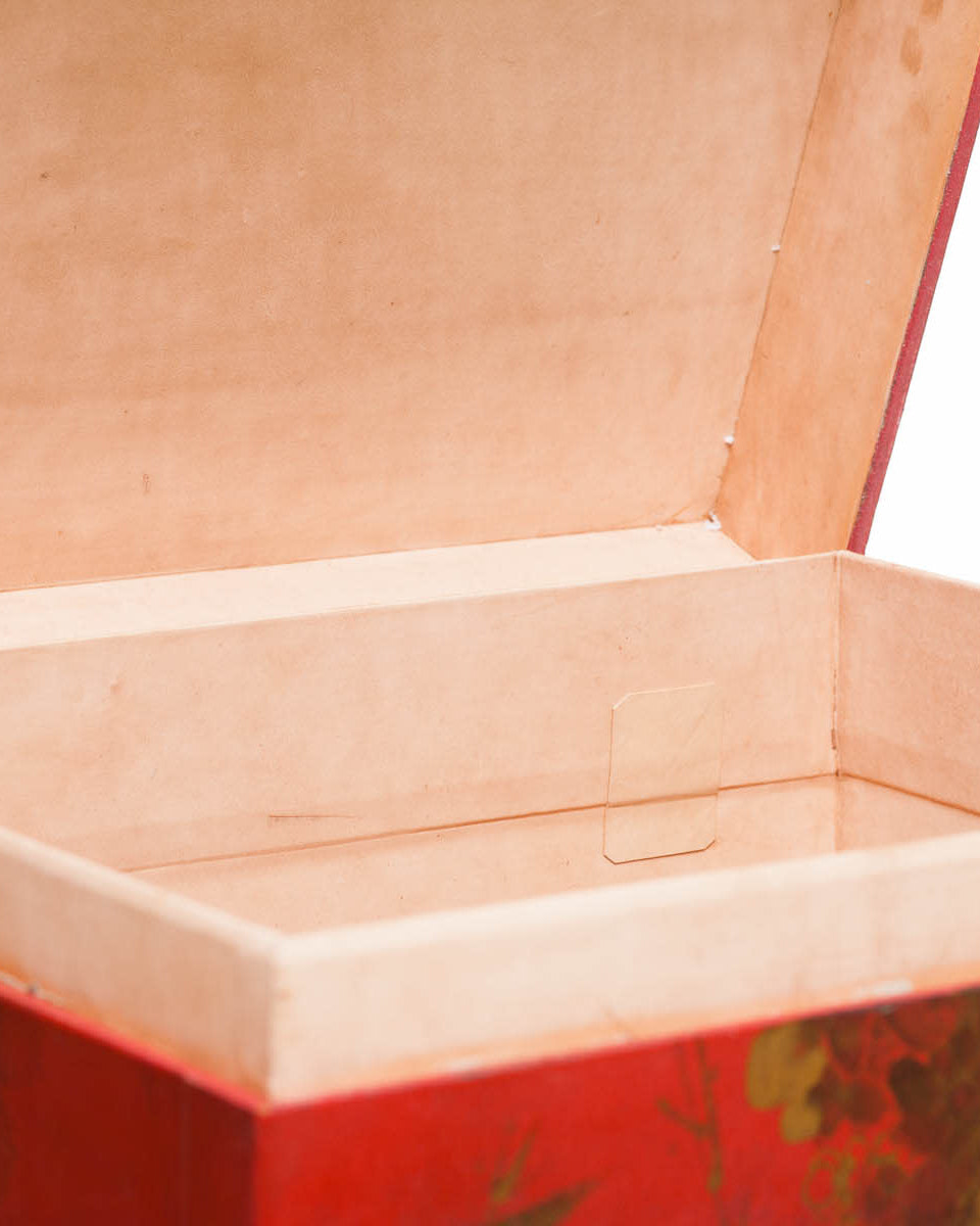 Mandarin Red Meridian Leather Box