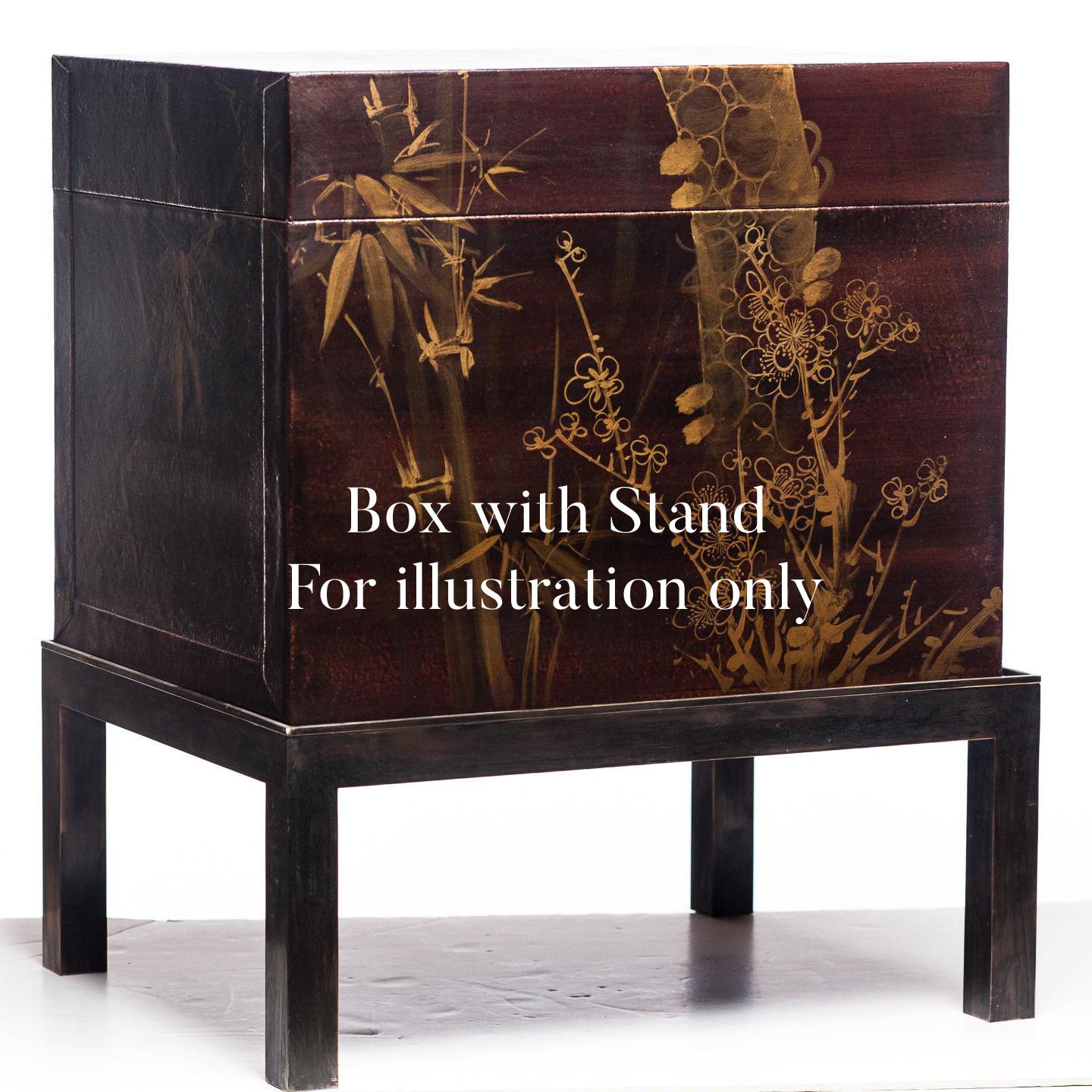 Mandarin Red Inscription Leather Box With Full Hardware