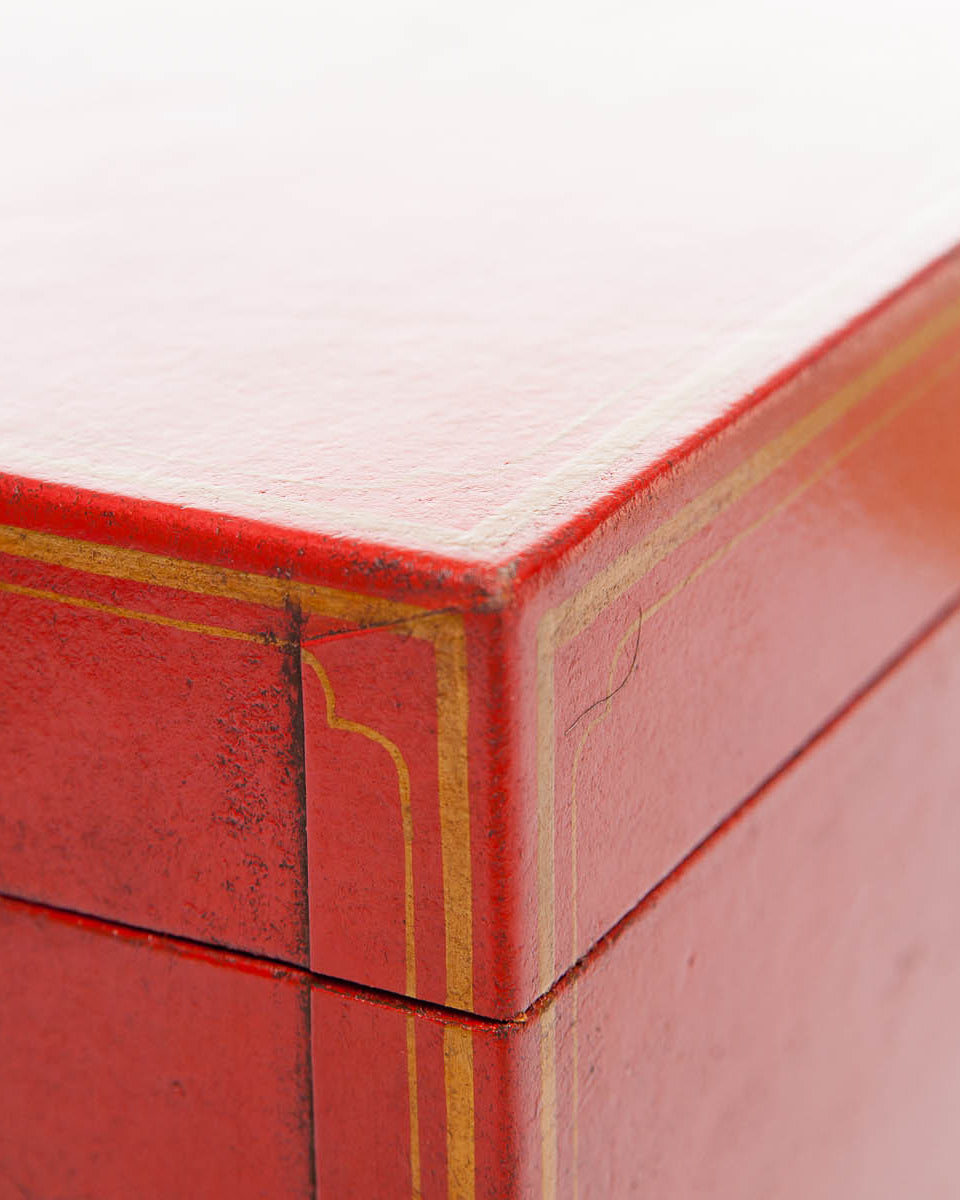 Mandarin Red Regalia Leather Box (16.5")