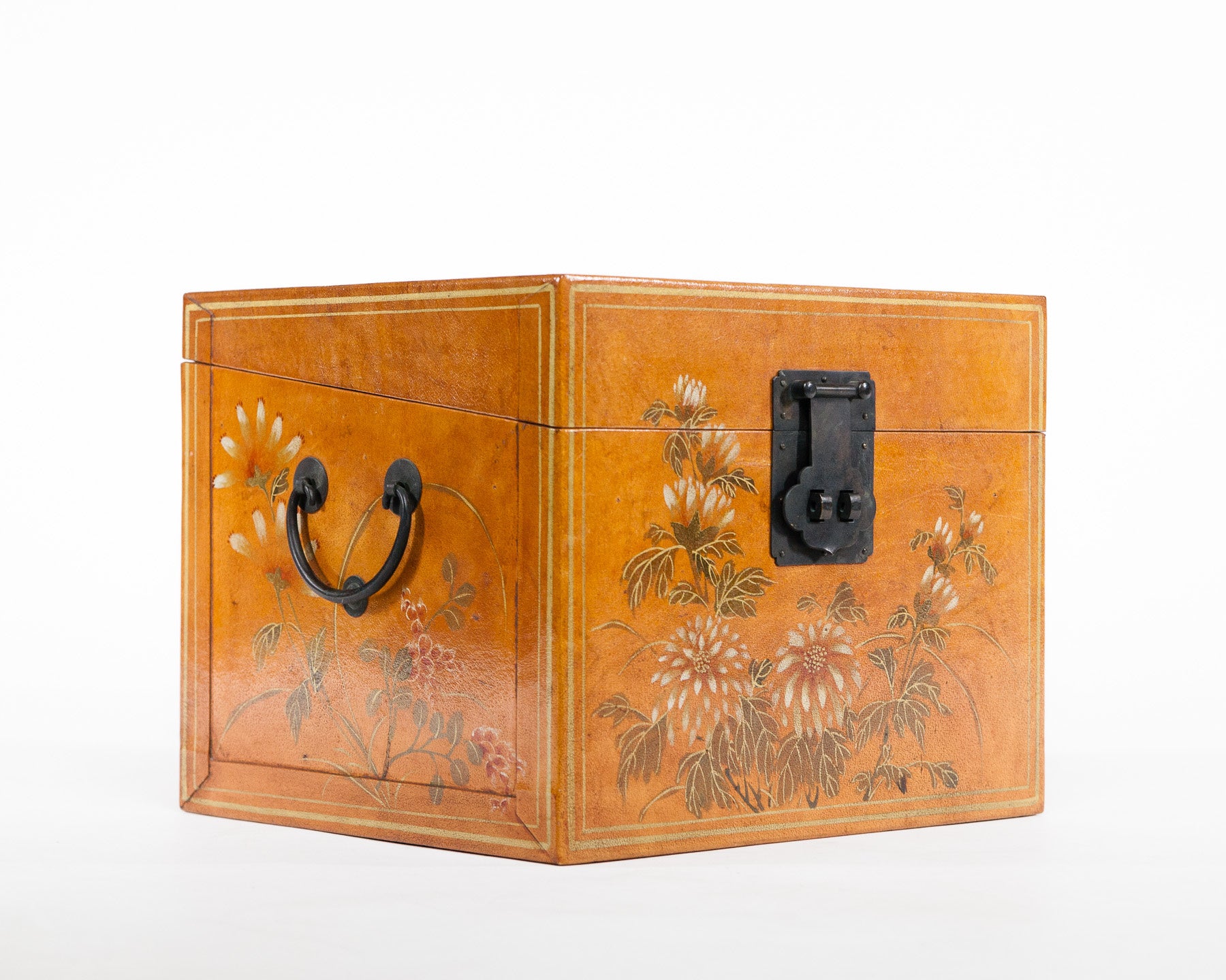 Water Buffalo Hide Leather Box 14.5"