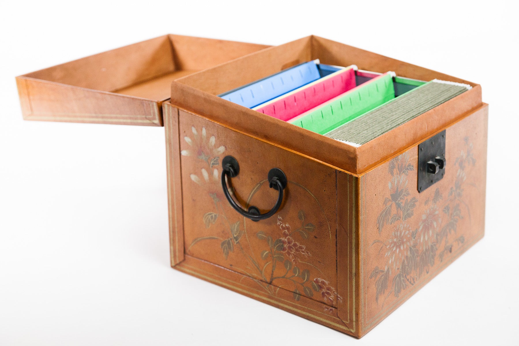 Water Buffalo Hide Leather Box 14.5"