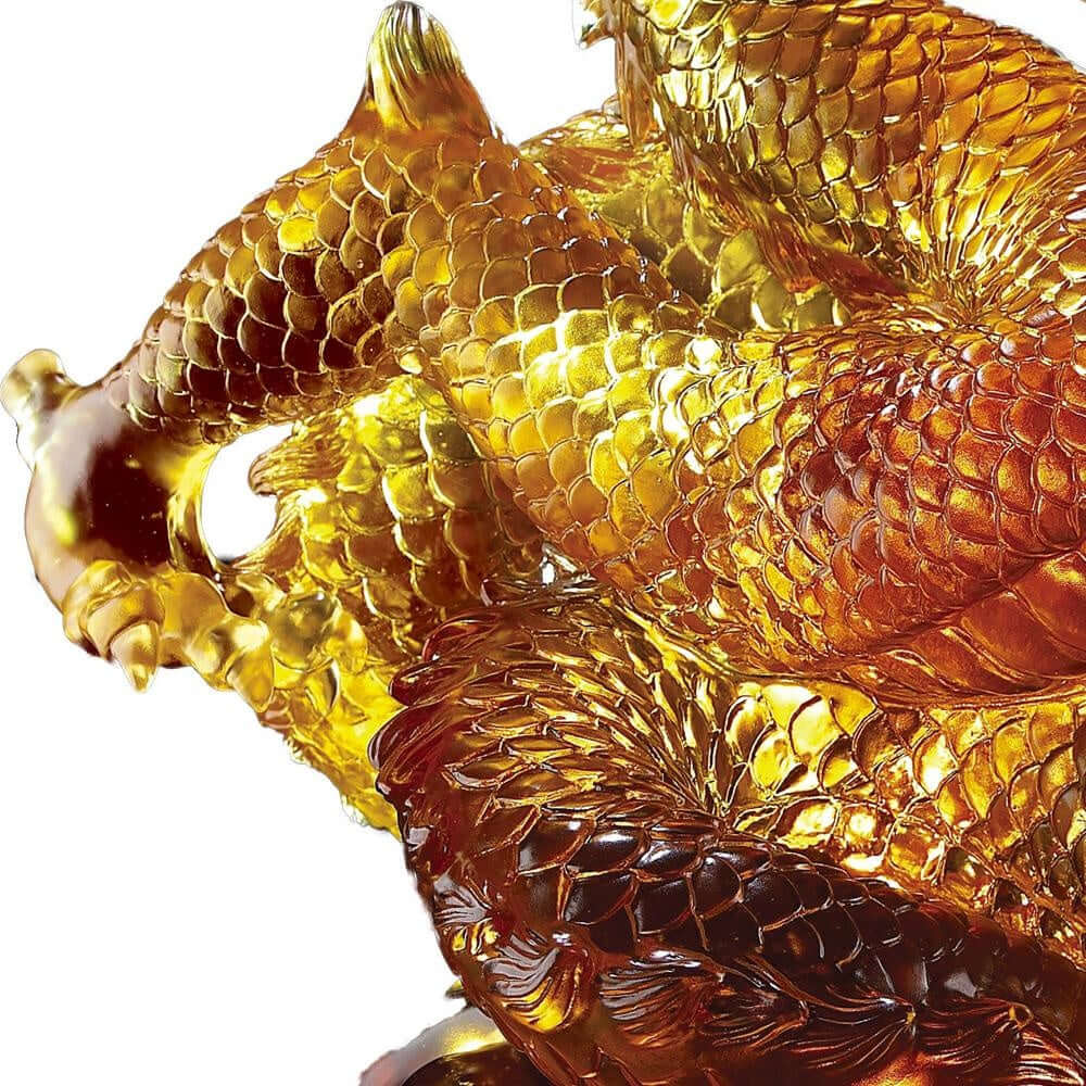 LIULI Crystal Art Crystal Dragon (Limited Edition) "An Overwhelming Force From The East"