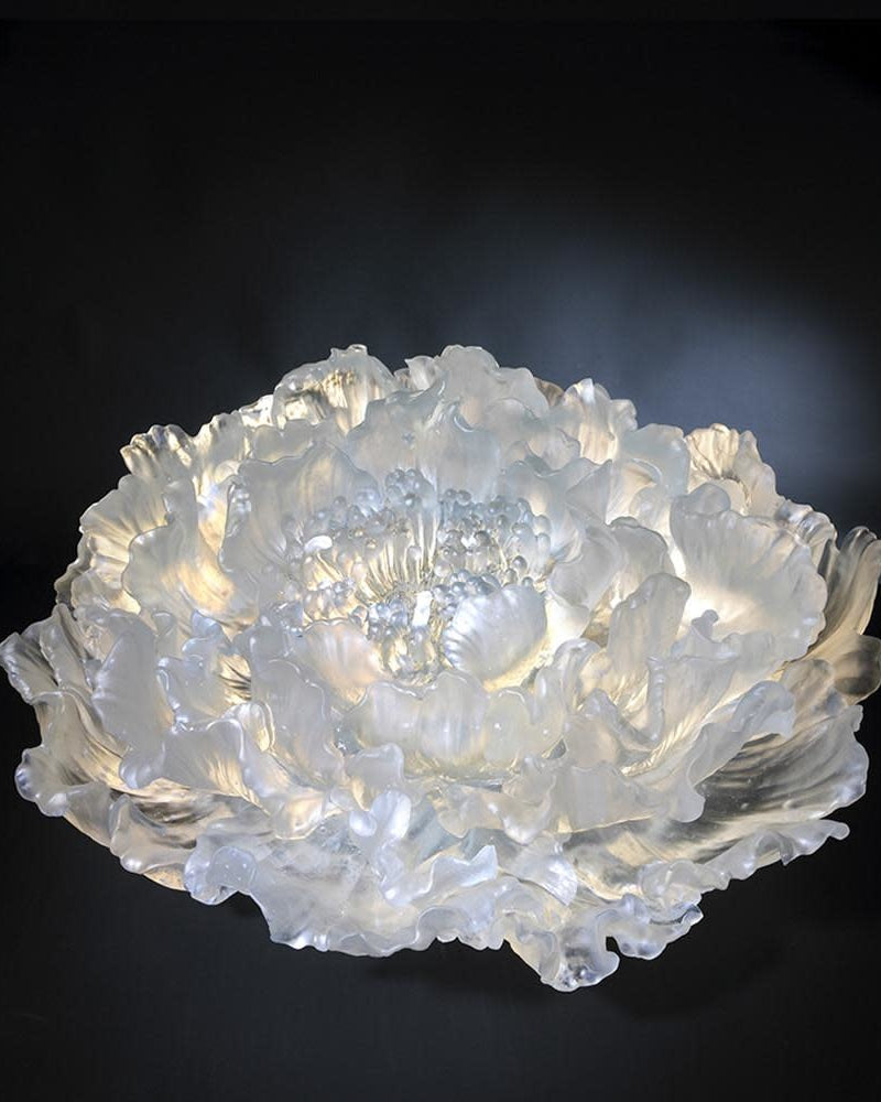 LIULI Crystal Art Crystal Peony "The Proof of Awareness" (Collector's Edition) Limited Edition