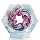 LIULI Crystal Art Roiling Waters Crystal Koi Fish Sculpture