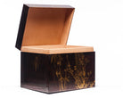 Mahogany Meridian Leather Box (18.5") with Solid Brass Stand