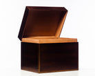 Mahogany Regalia Leather Box (18.5") with Brass Stand
