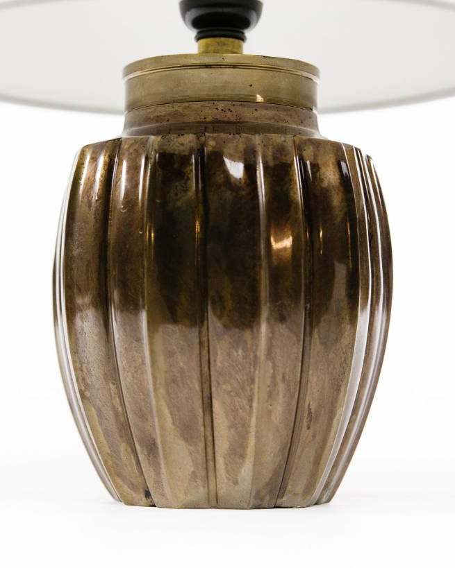Lawrence & Scott Ocha tea caddy Table Lamp 14" in Brass